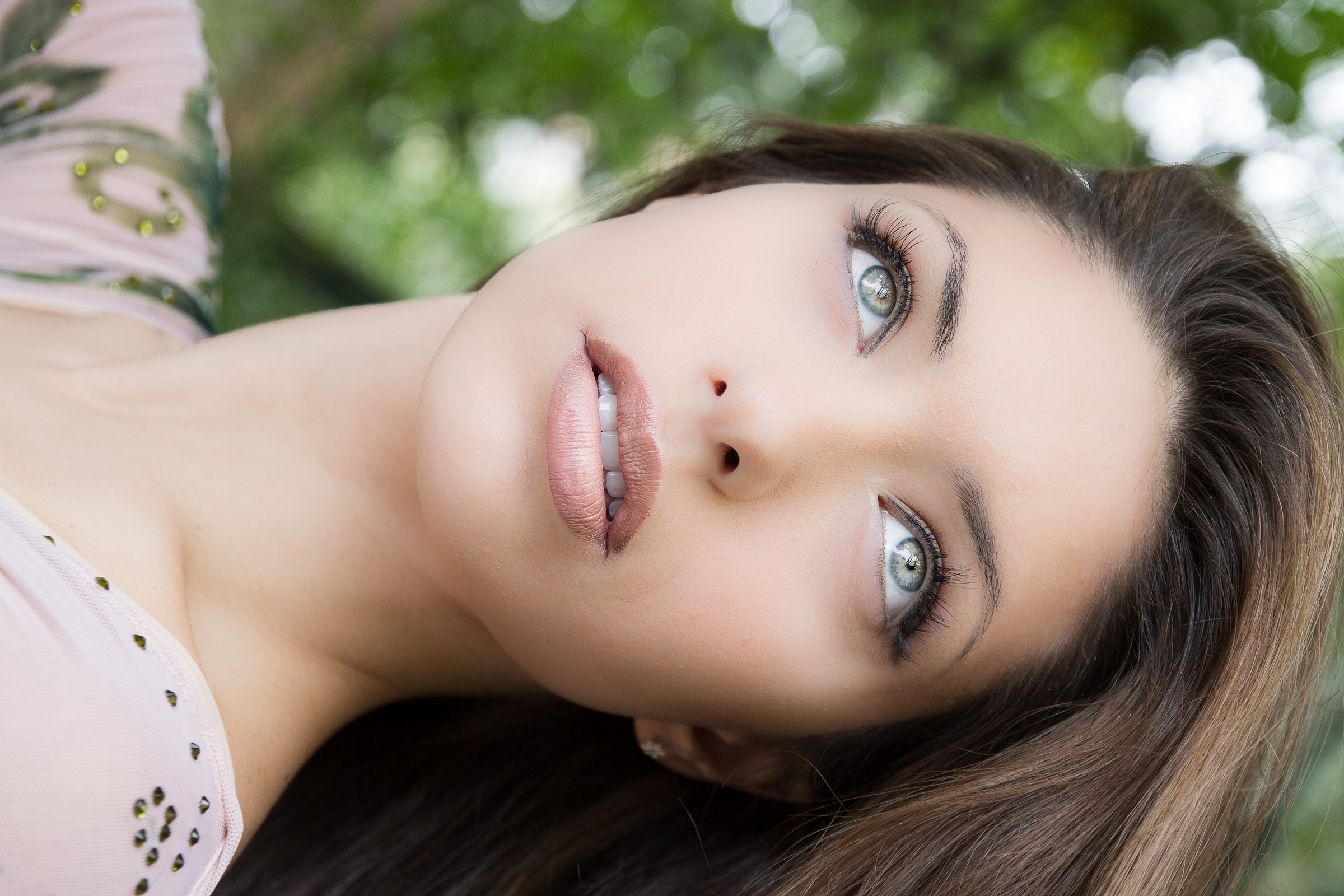 with eyes upturned ...