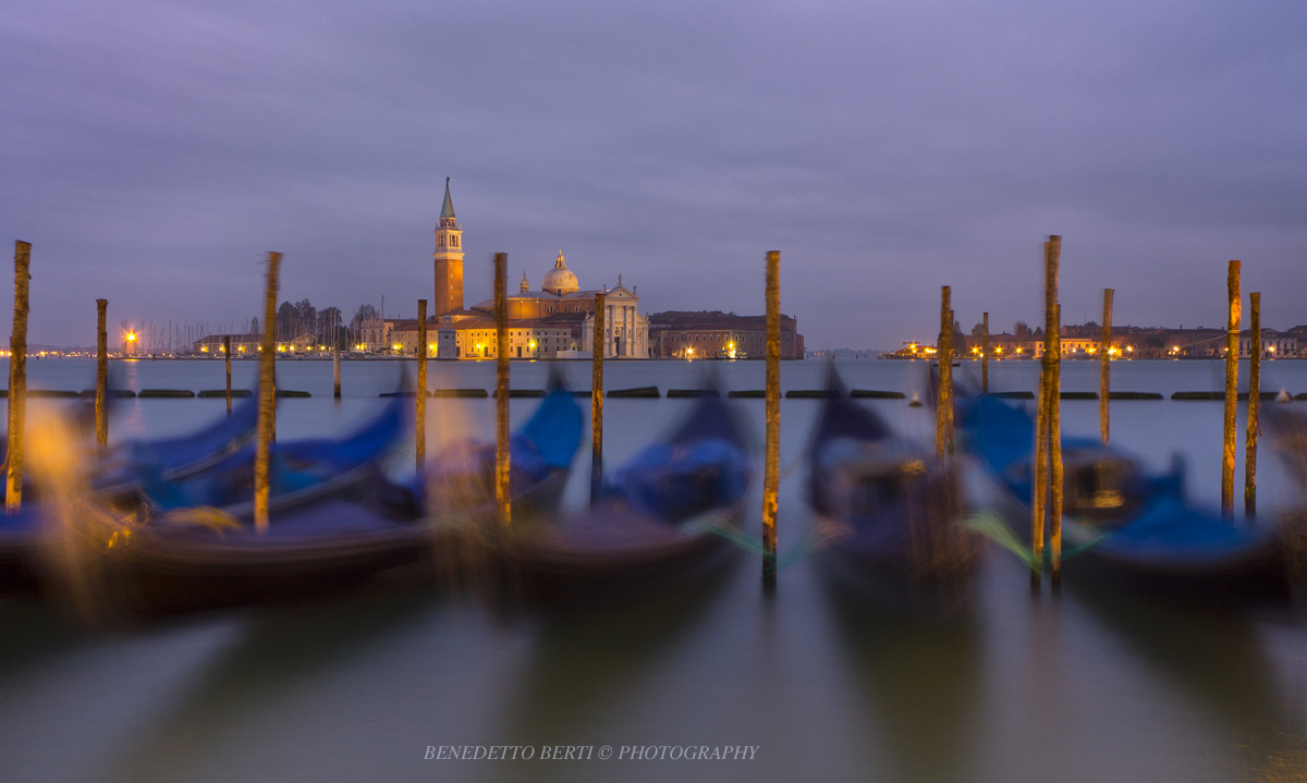 Gondolas at dawn
