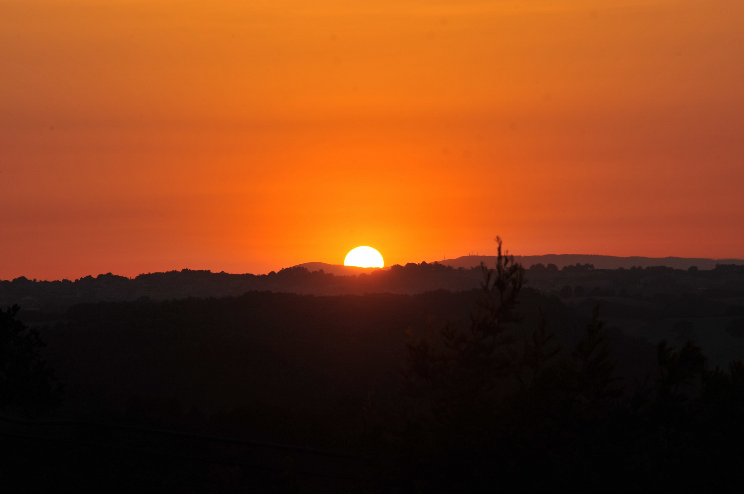 Sunset in the Roman countryside