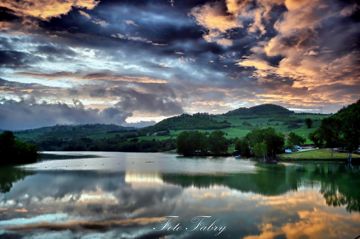 Tramonto al lago di San Ruffino