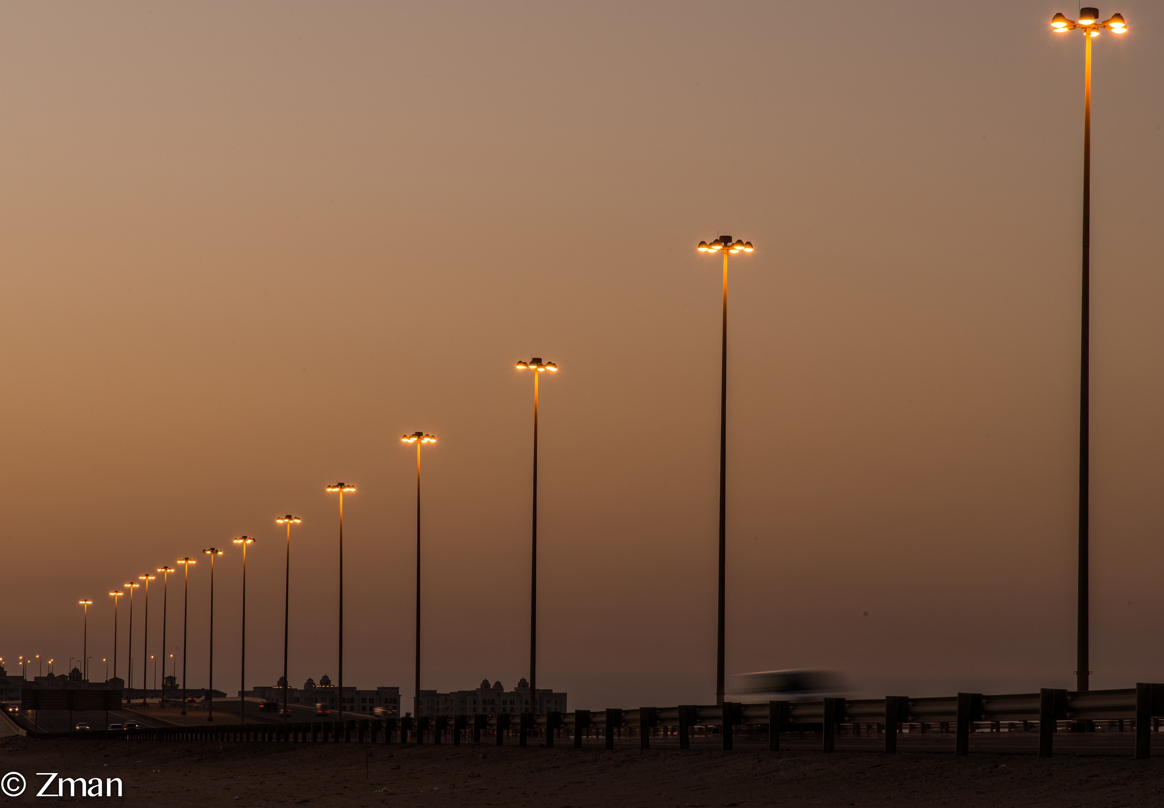 Street Lights On Saadiate Isola