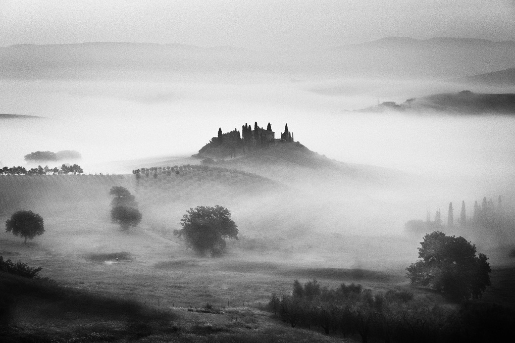 Val d'Orcia b & w