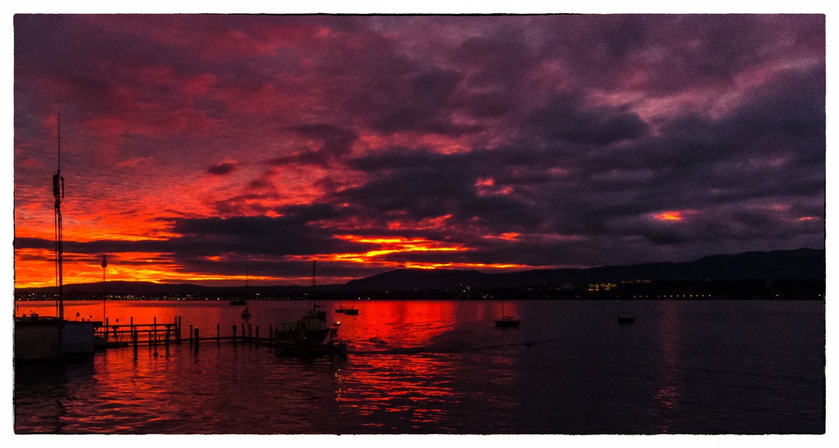 Ginevra - lago Leman molto ultima luce