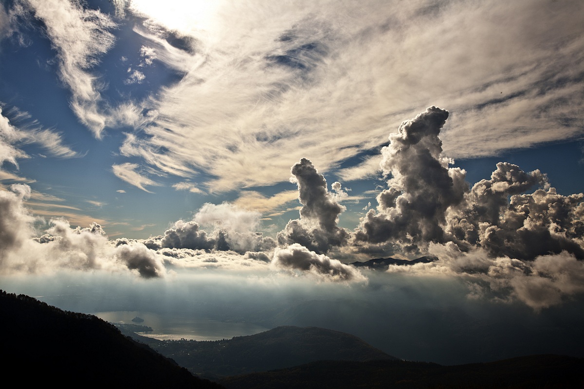 Stormy sky on Lake Orta
