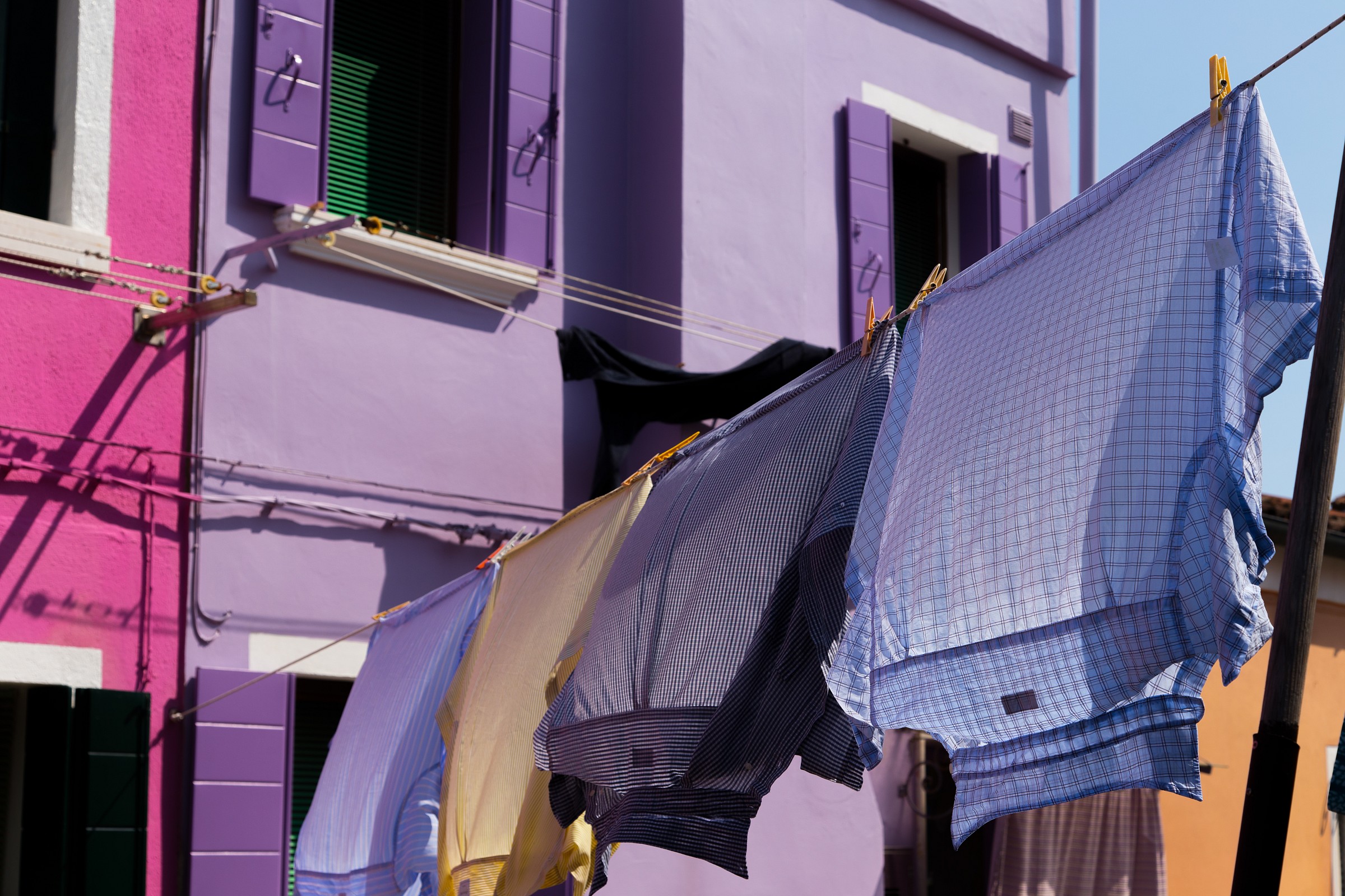 Clothes hanging in Burano