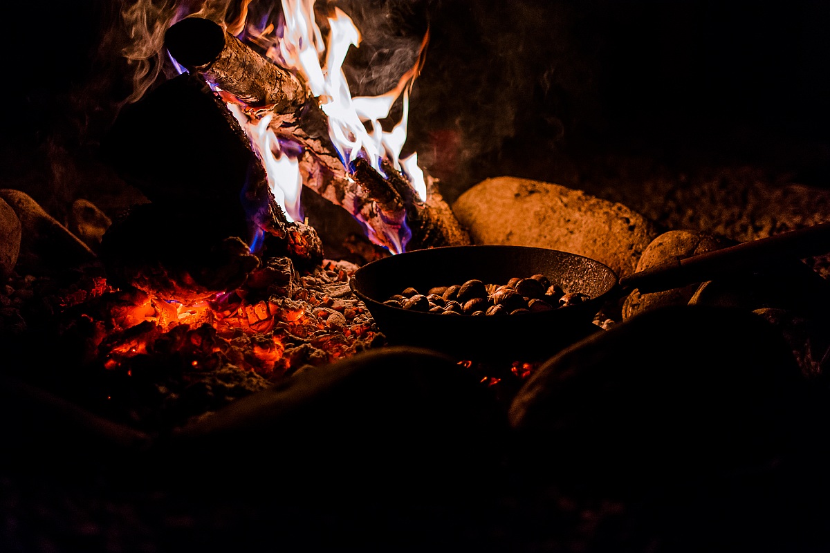 caldarroste in tenda