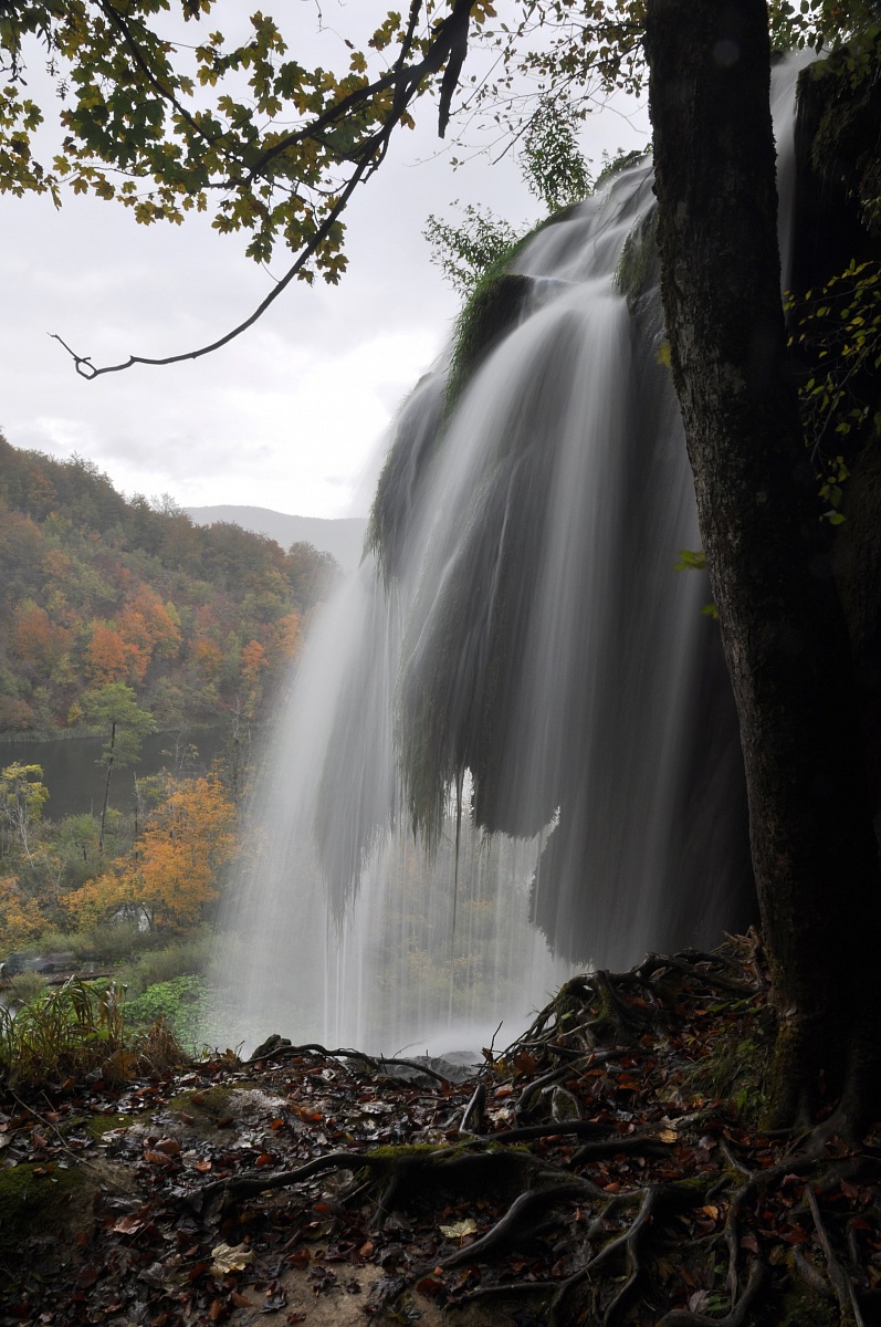 Waterfall from a catwalk