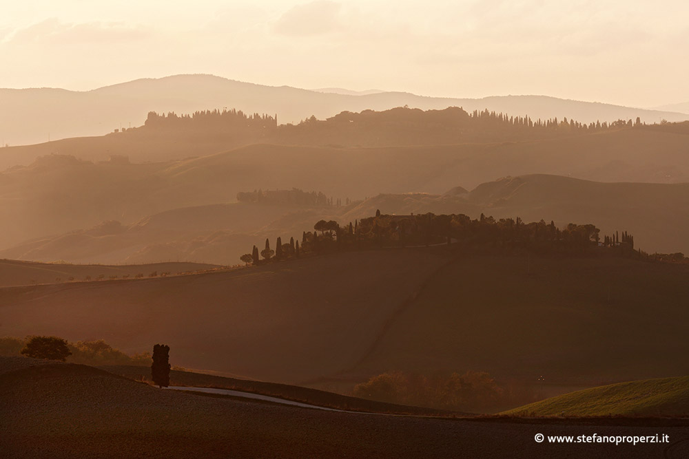 Last light at Val d'Orcia