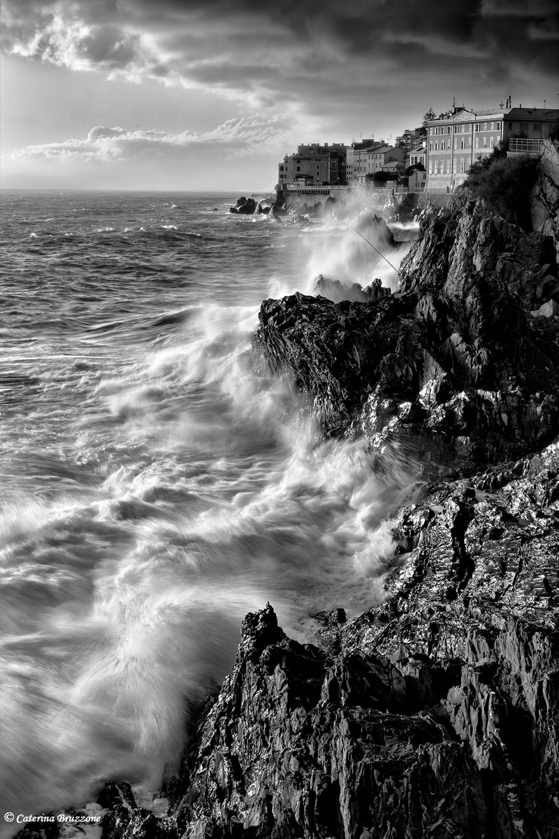 Nervi mareggiata in bn