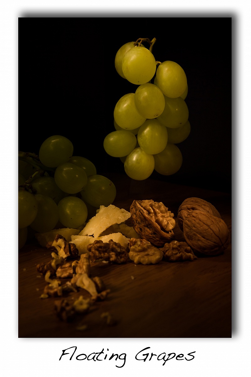floating grapes