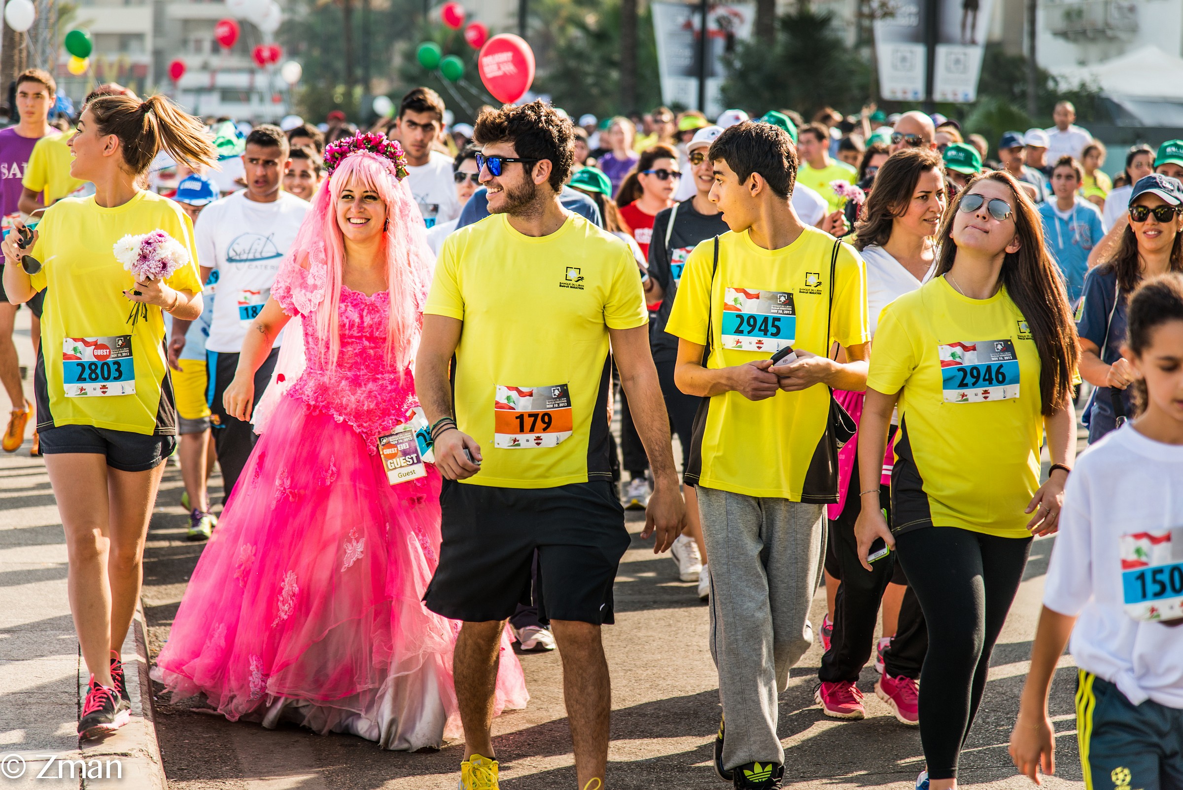 A Newly Weds in The Marathon