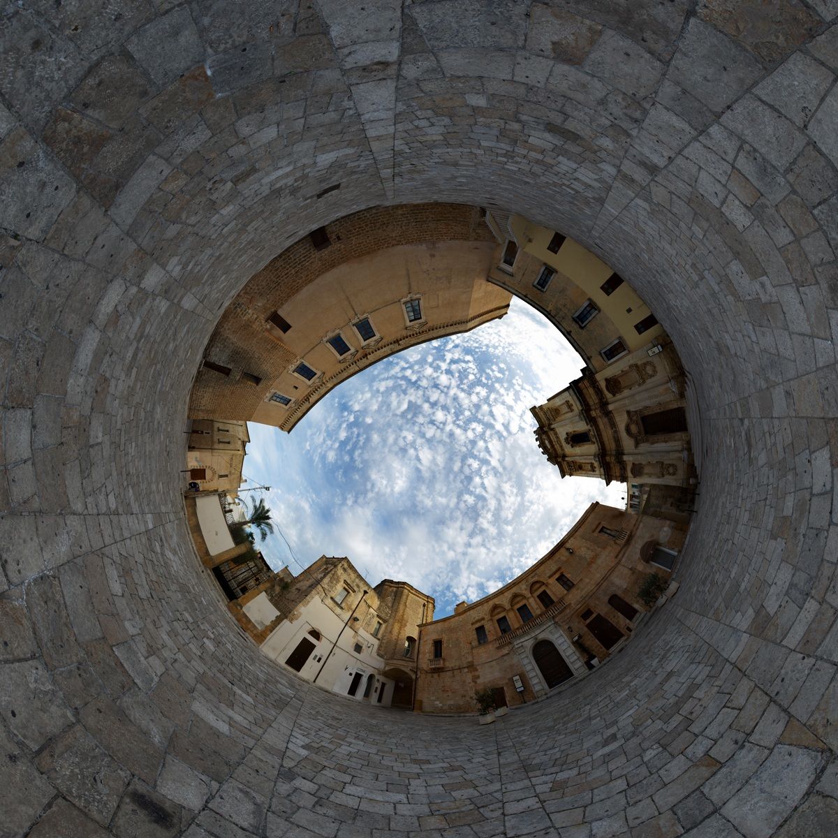Baroque square (Little Planet with Heaven at the Center)