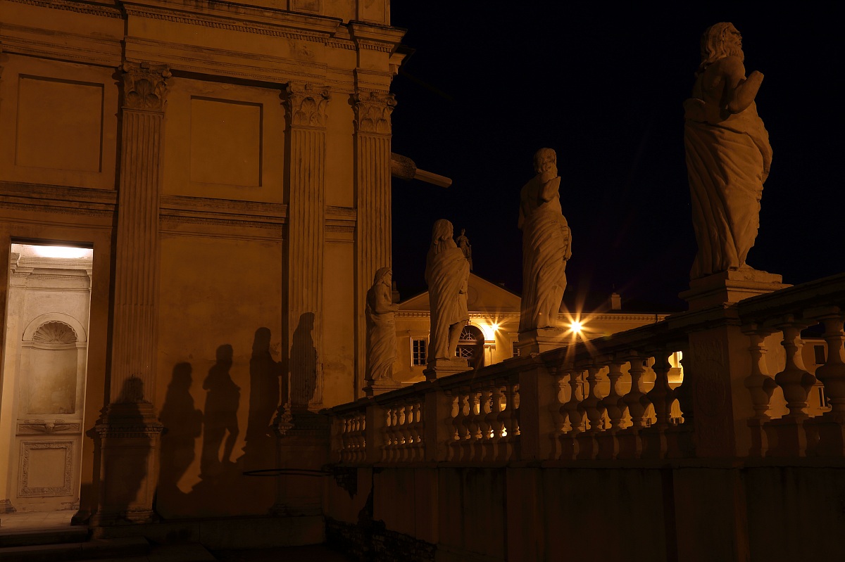 The shadows of the Abbey of San Benedetto Po