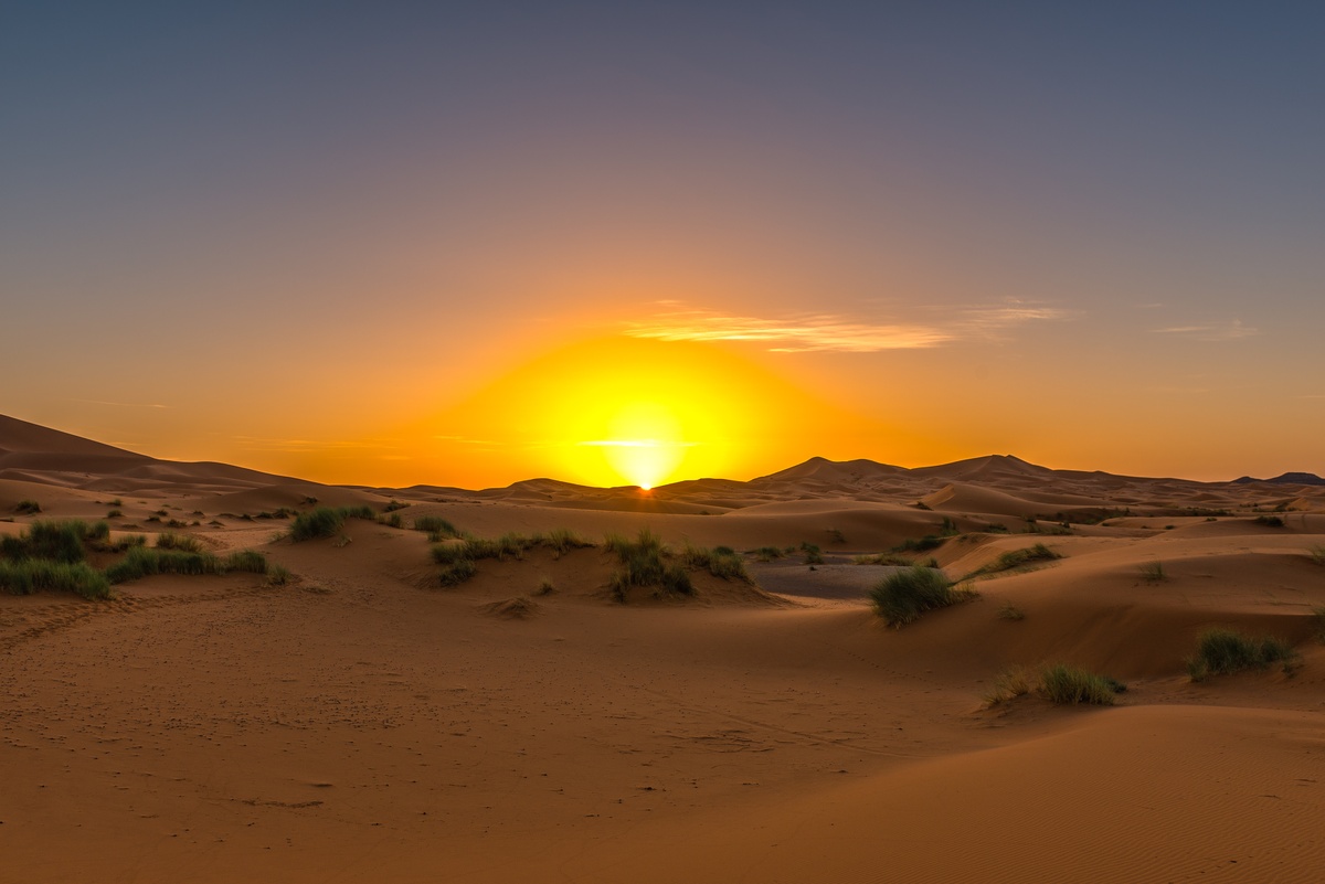 Morocco - Sunrise on Merzouga desert