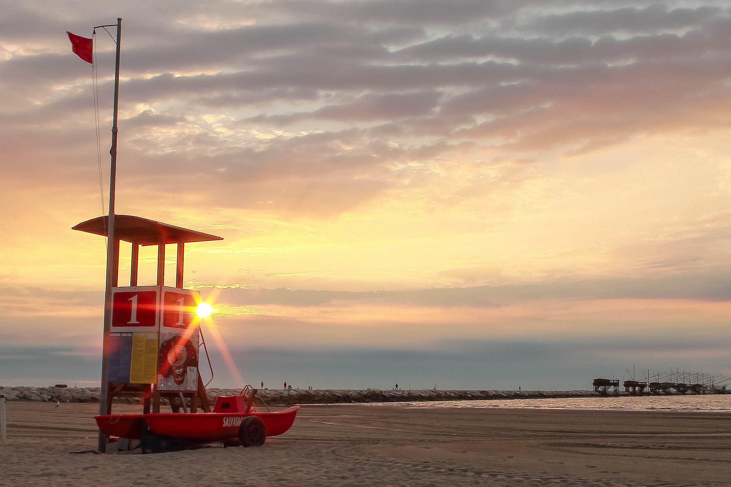 Five o'clock in the morning on the beach