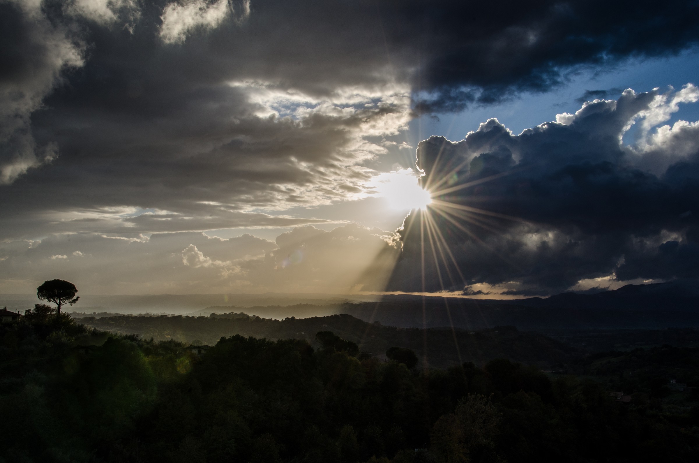 The sky in the middle