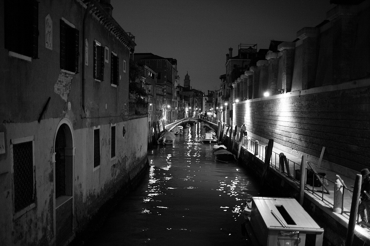 Lights and Venice b / w