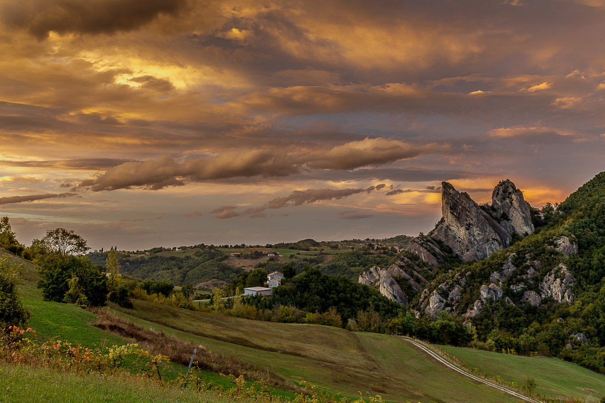 Culmine di un tramonto ai sassi