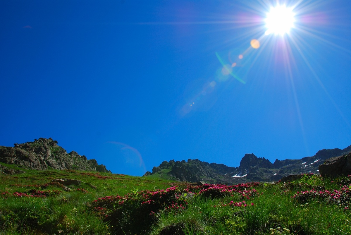 Montagna in controluce