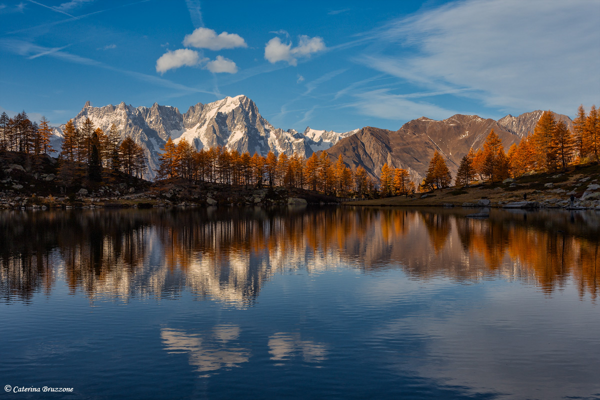 Grandes Jorasses e lago d'Arpy