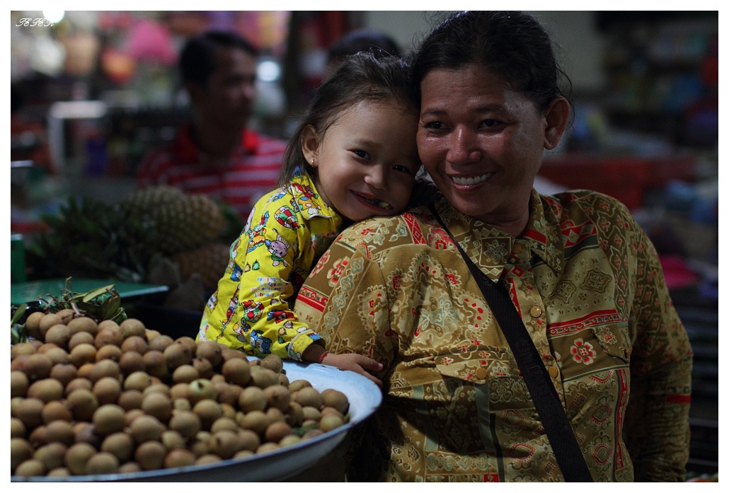 Woman and child at the markets