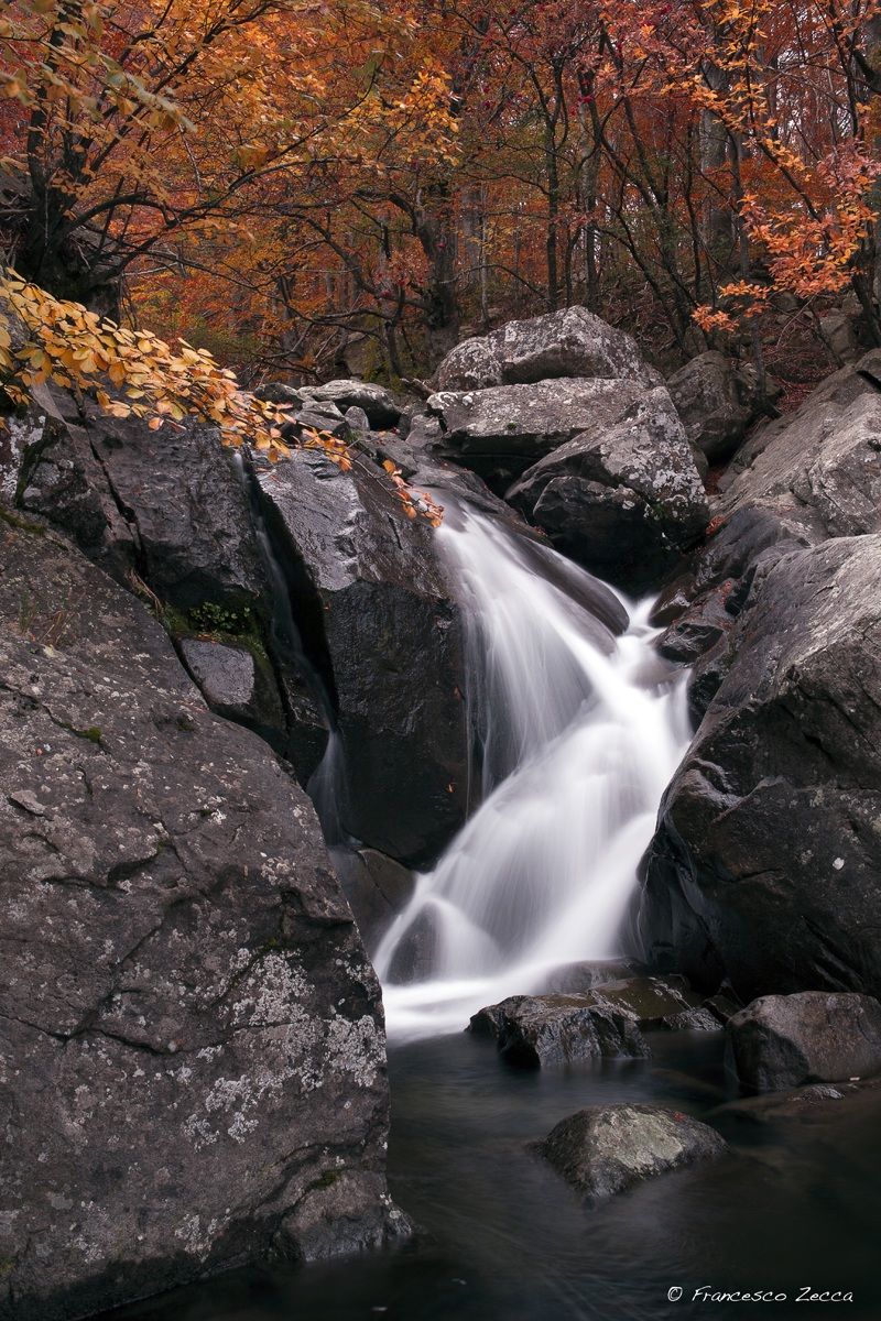 Waterfall in autumn