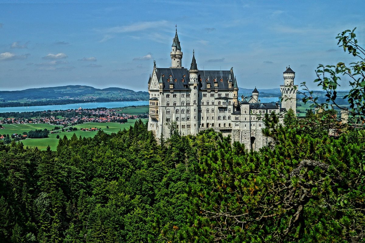 Castello di Neuschwanstein effetto Dipinto