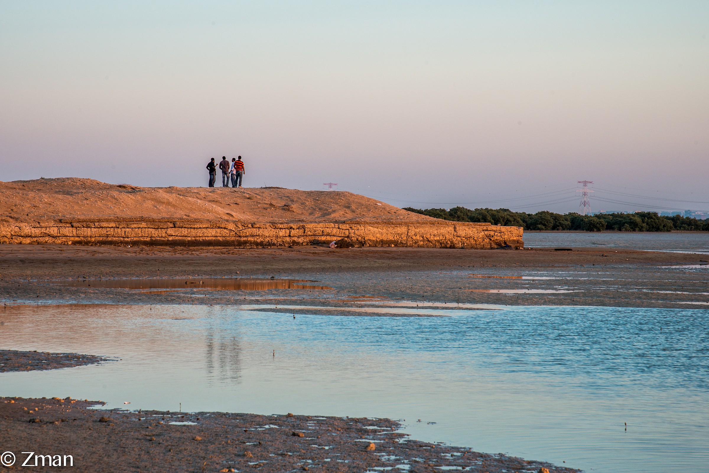 People watching The Sunset In Yas Island