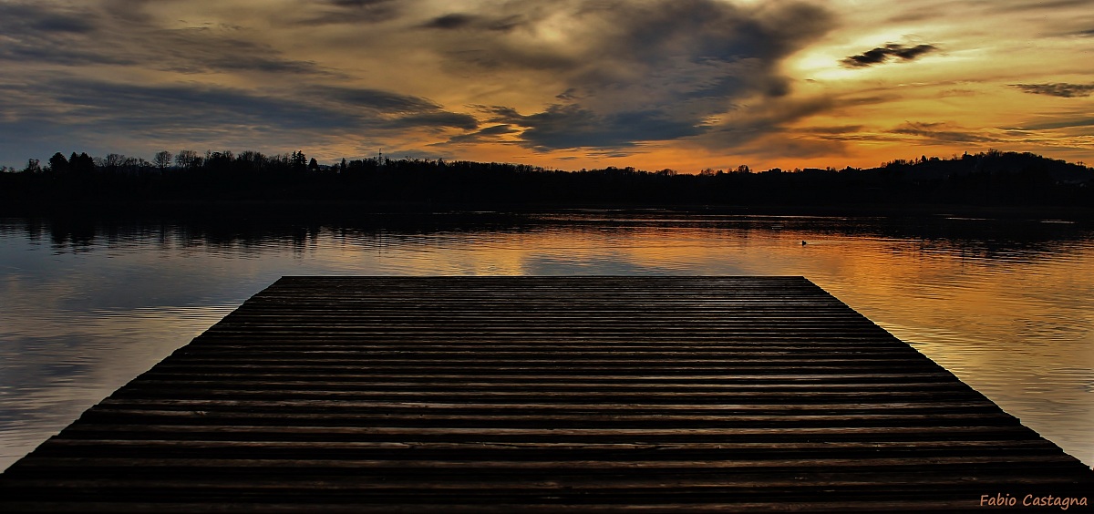 Il tramonto dal pontile