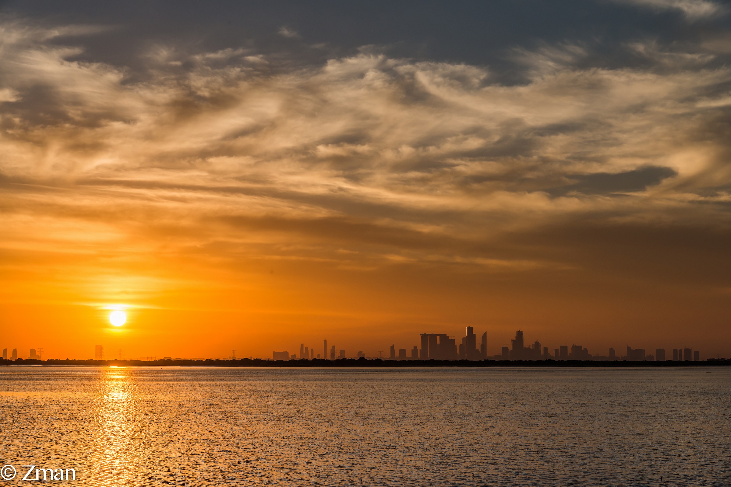 Sunset In Yas Island