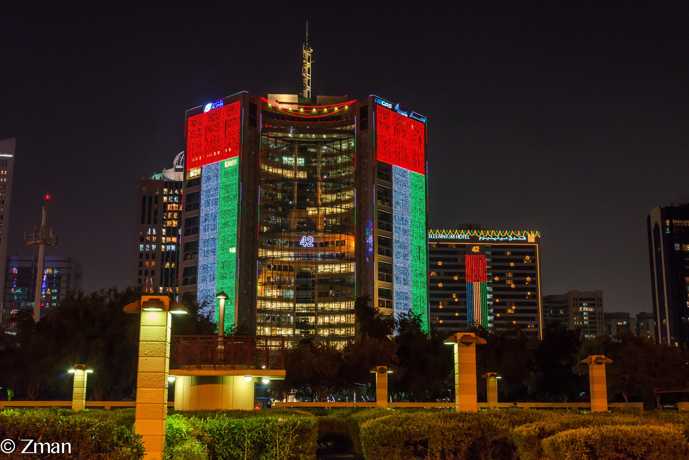 adma Headquarters Dressed for the National Day