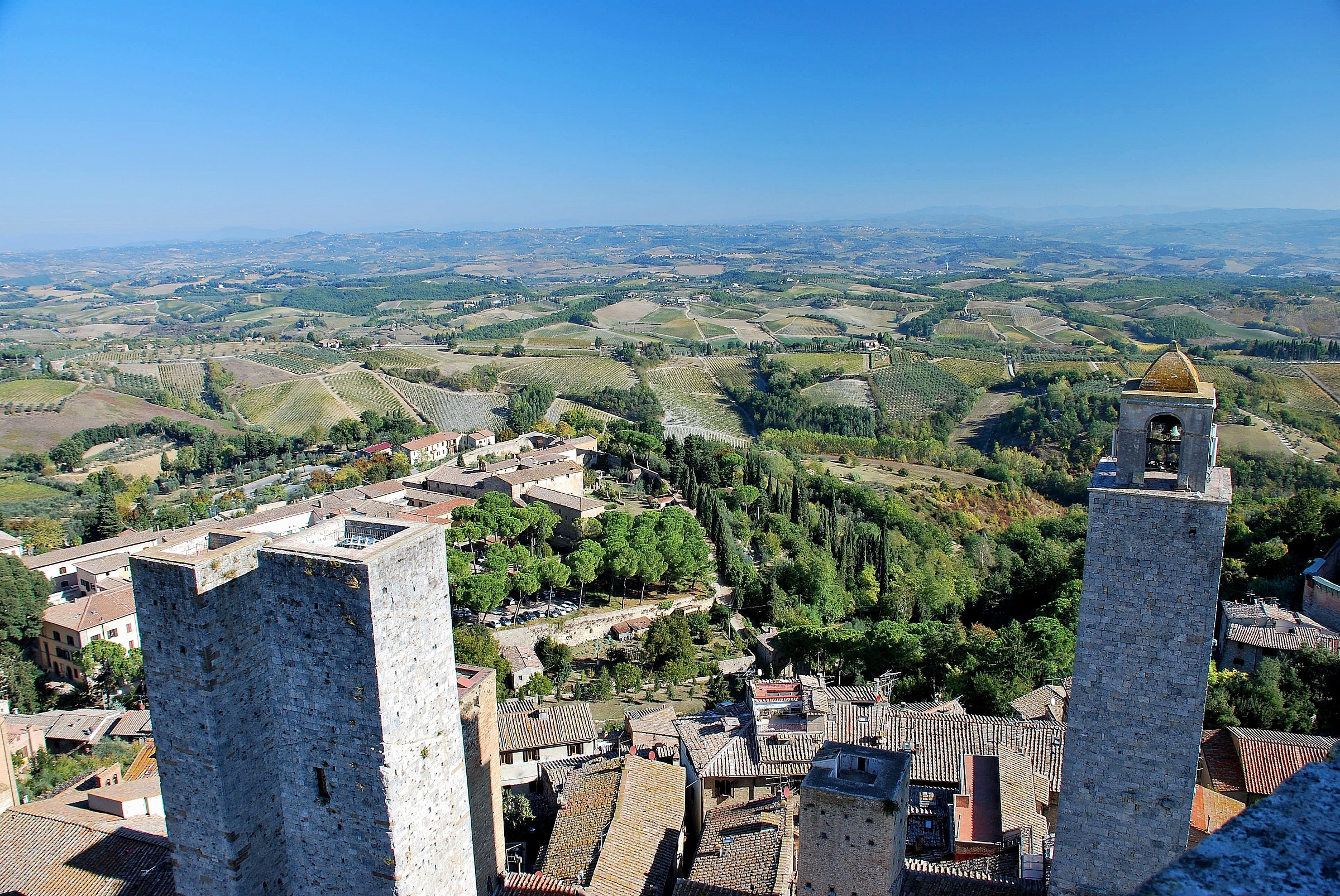 Panorama from the highest tower of San Gimignano