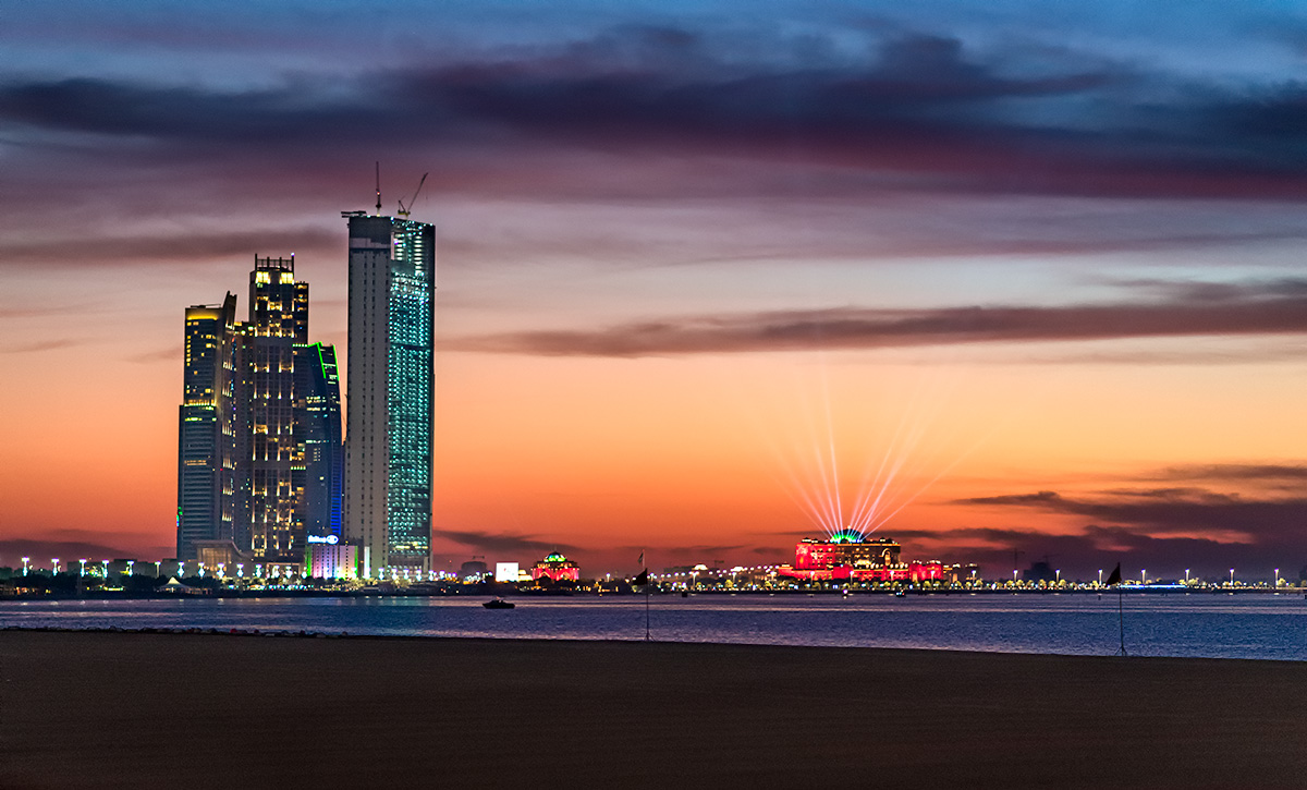 Abu Dhabi Corniche Sunset