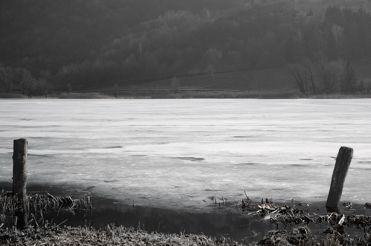 Frozen lake