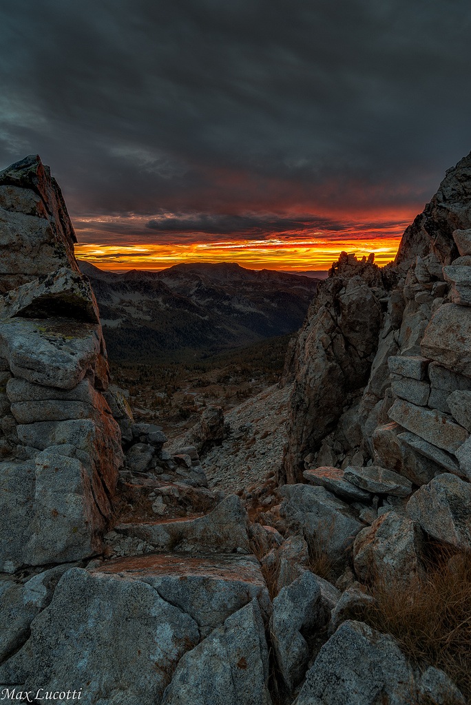 Sunset behind the scenes