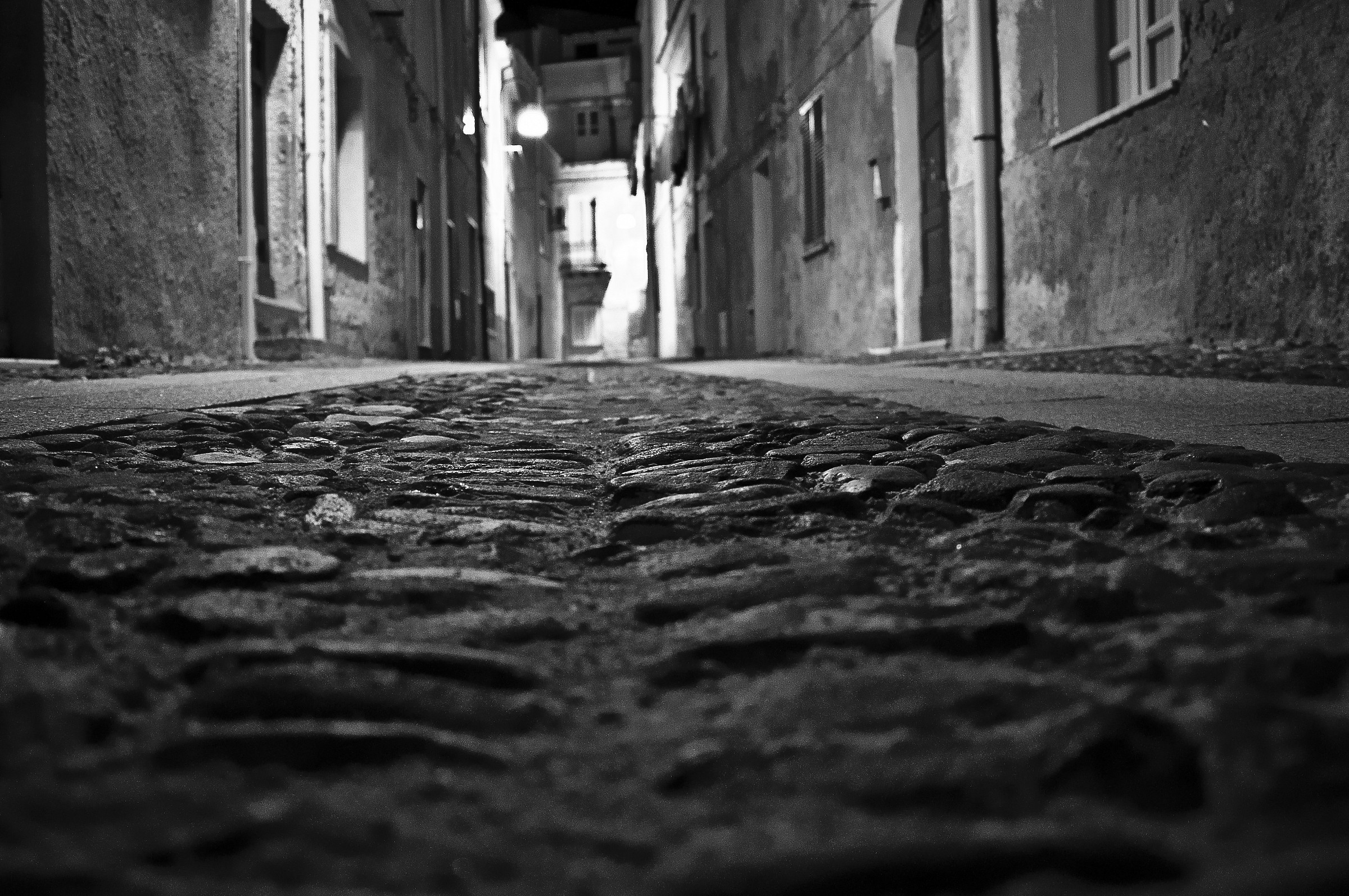 The streets at night.