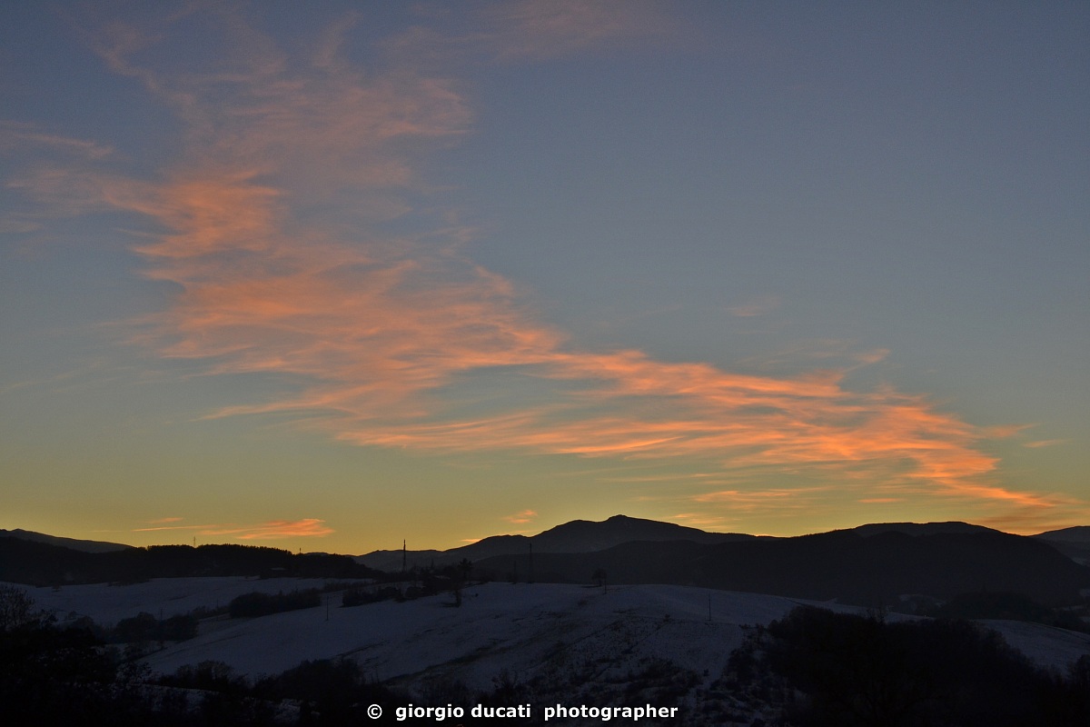 sunset Apennines