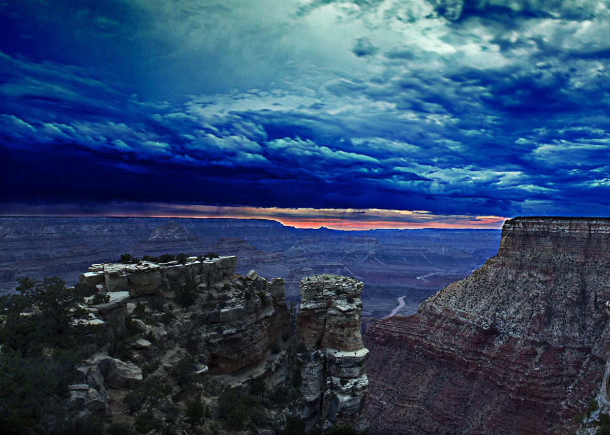 Tramonto sul Grand canyon
