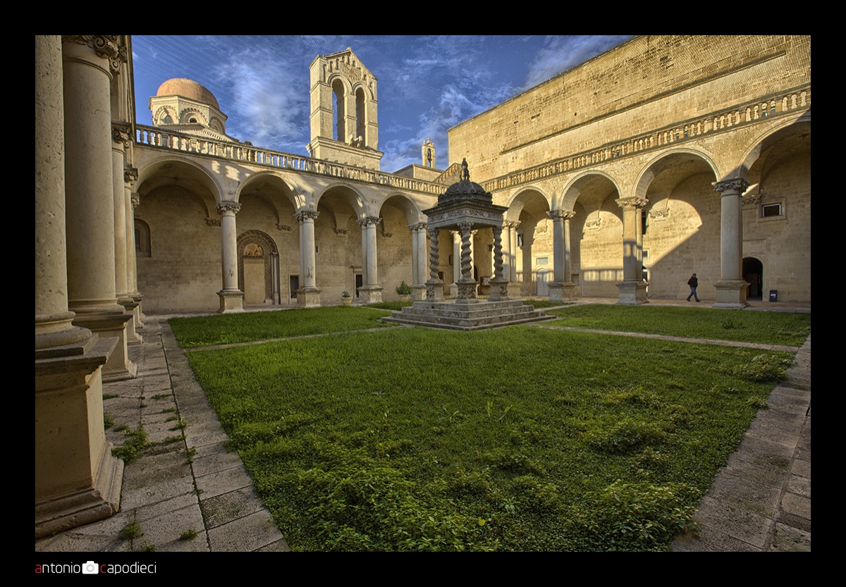 Inside the cloister of the Monastery of the Olivetani HDR