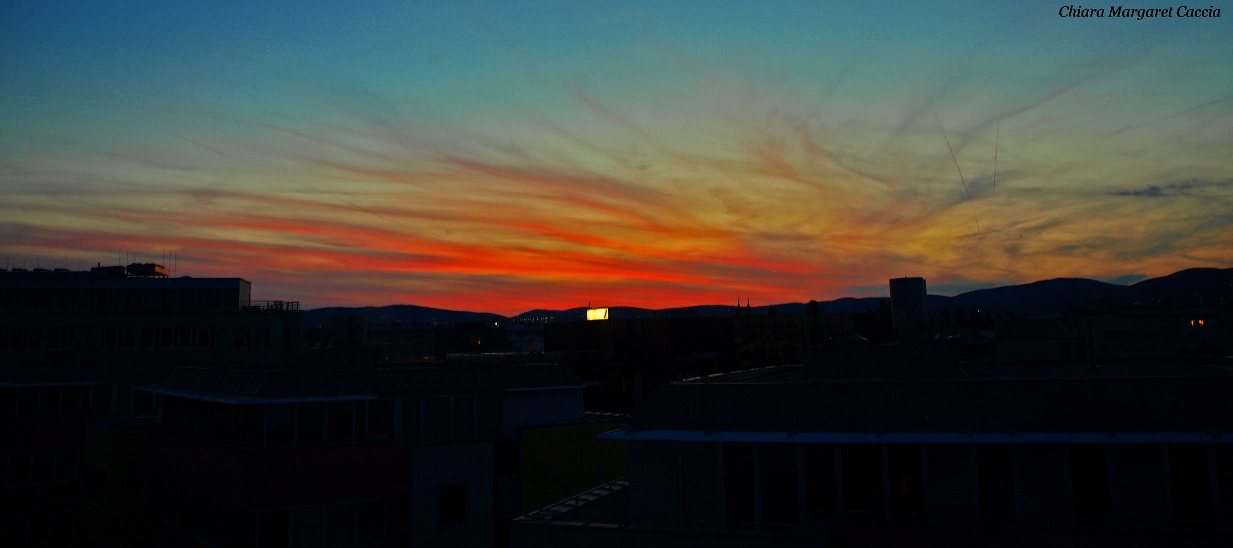 il primo tramonto in una nuova città