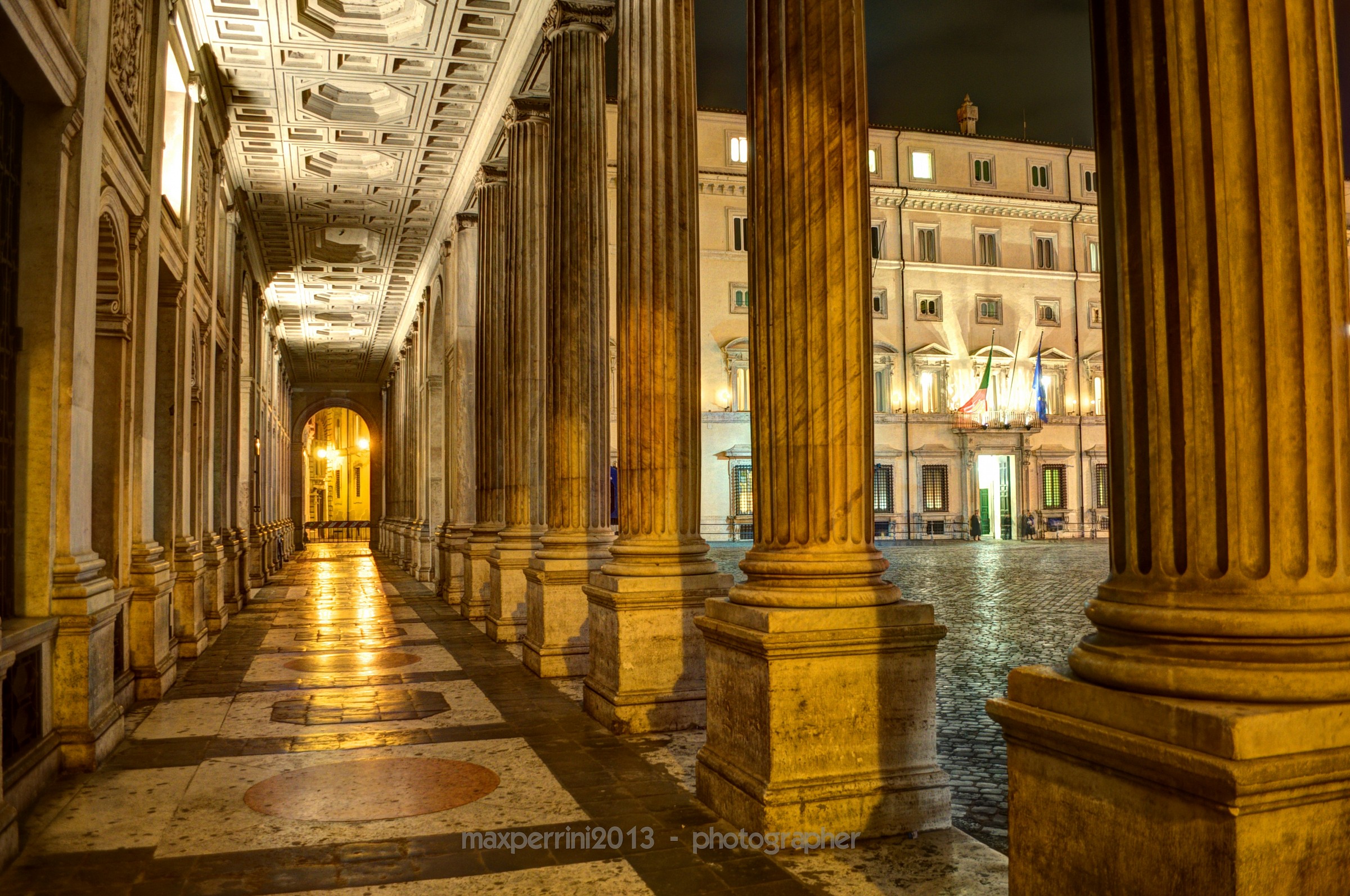 Chigi Palace seen from the colonnade