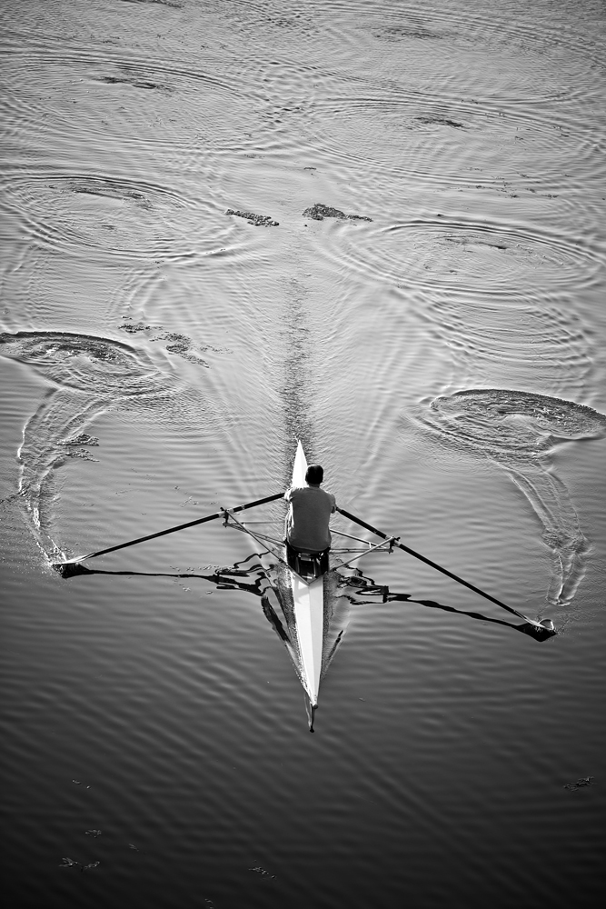 Looking into the water