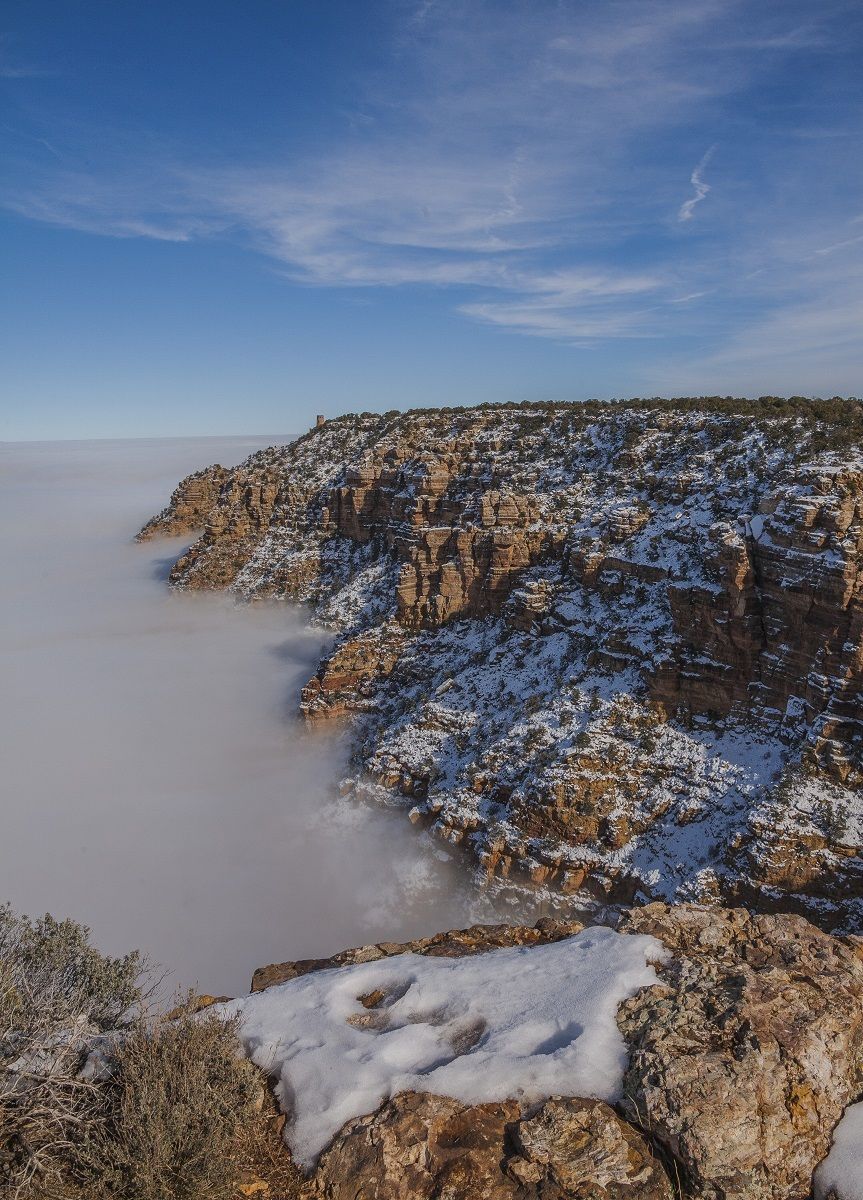 Il Grand Canyon coperto dalla Nebbia