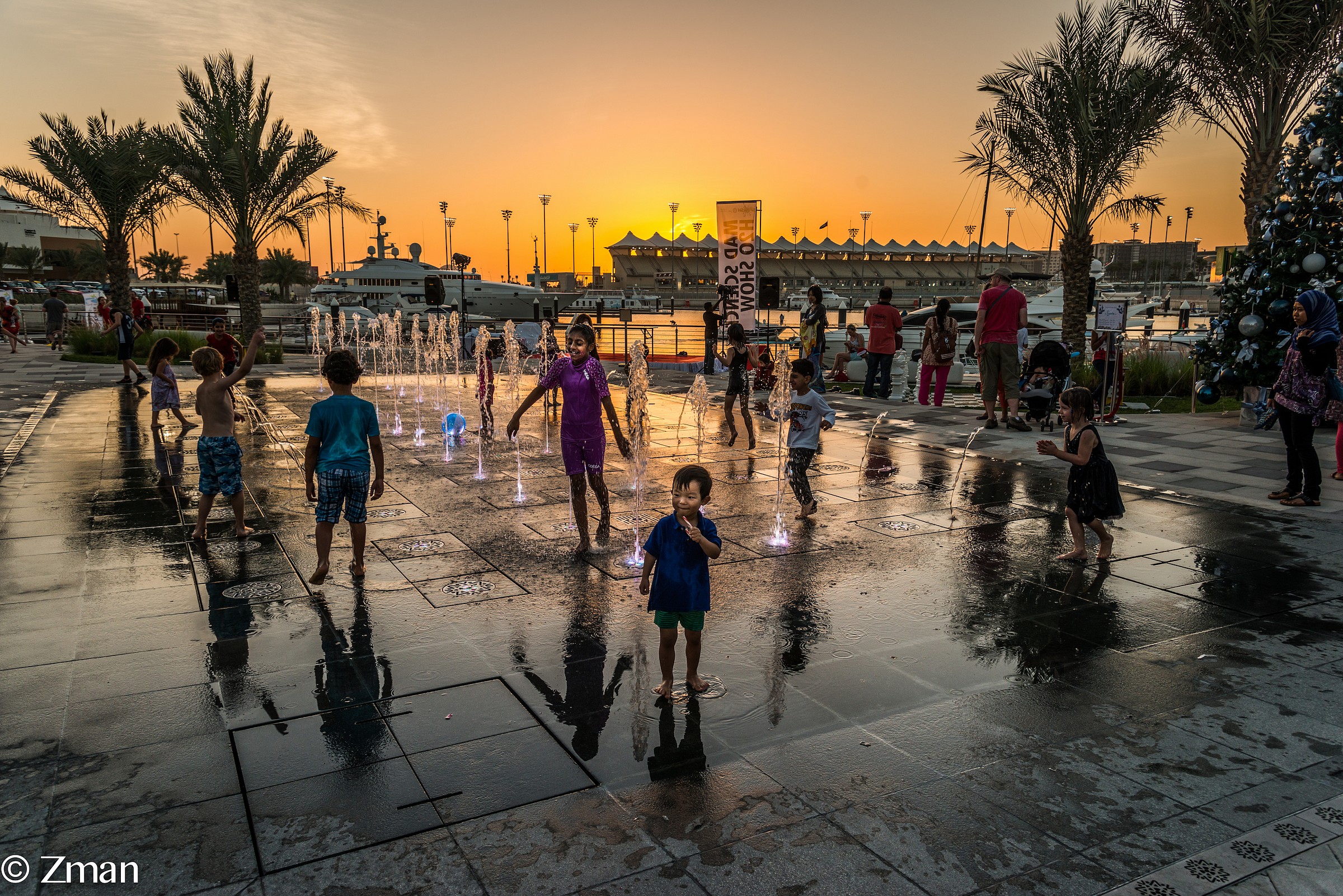 Bambini che giocano in Yas Island