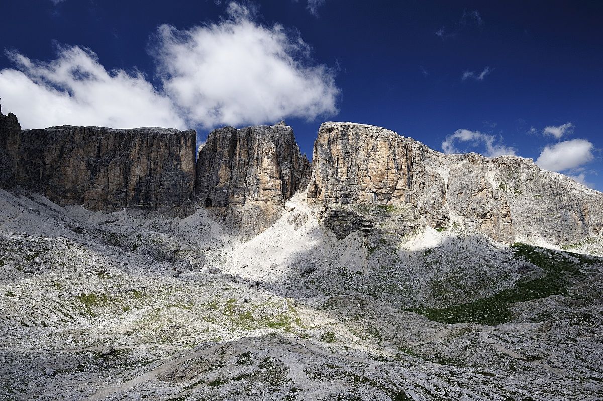 Vista del Sella dal rif. Kostner