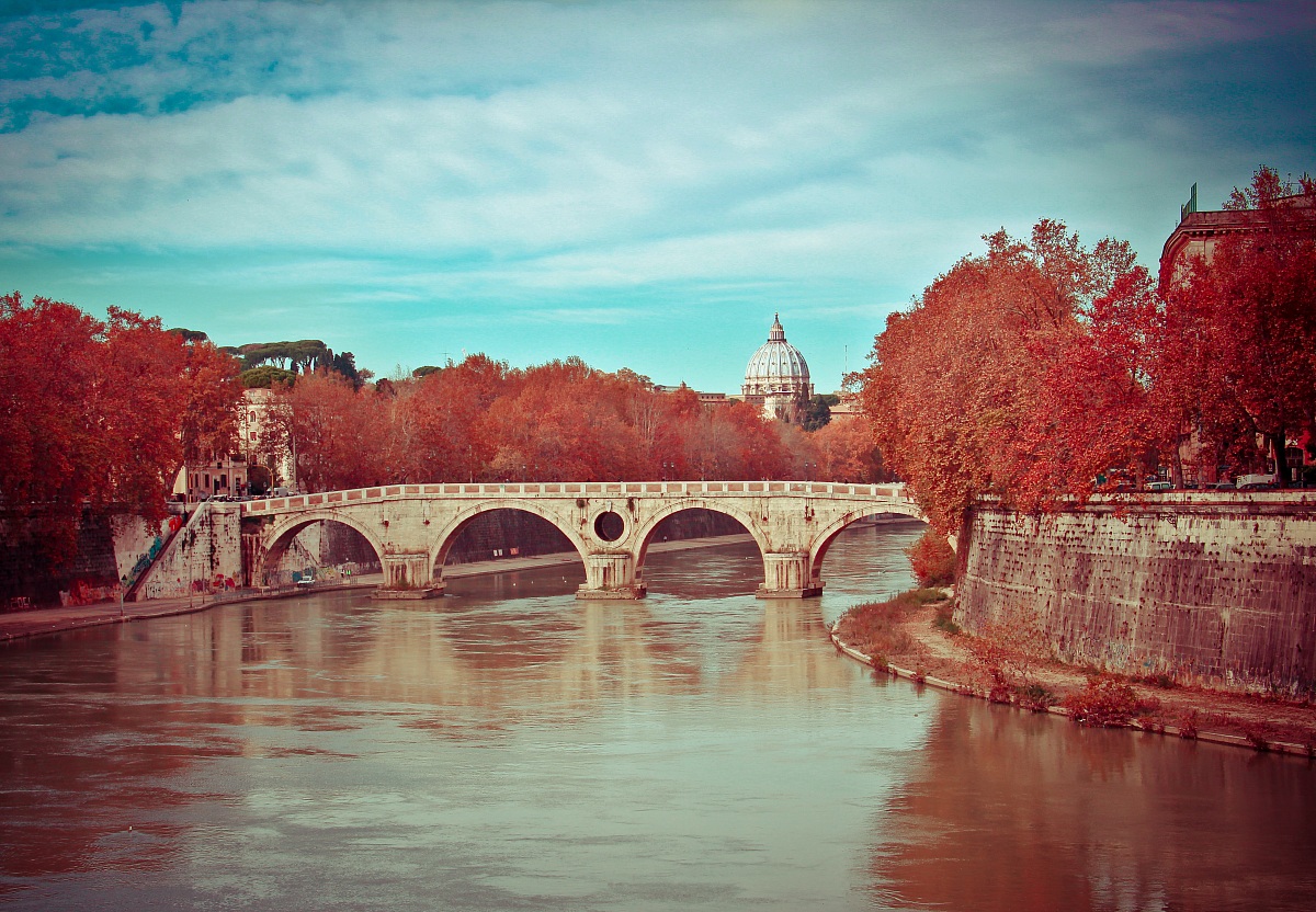 Tiber and St Peter's