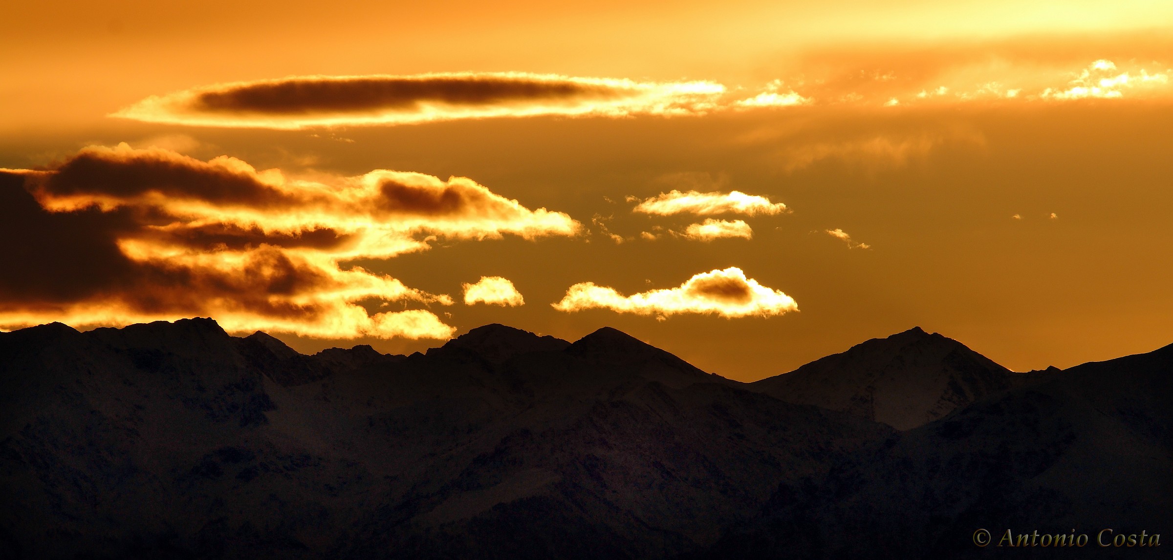 Sunset on the Monviso
