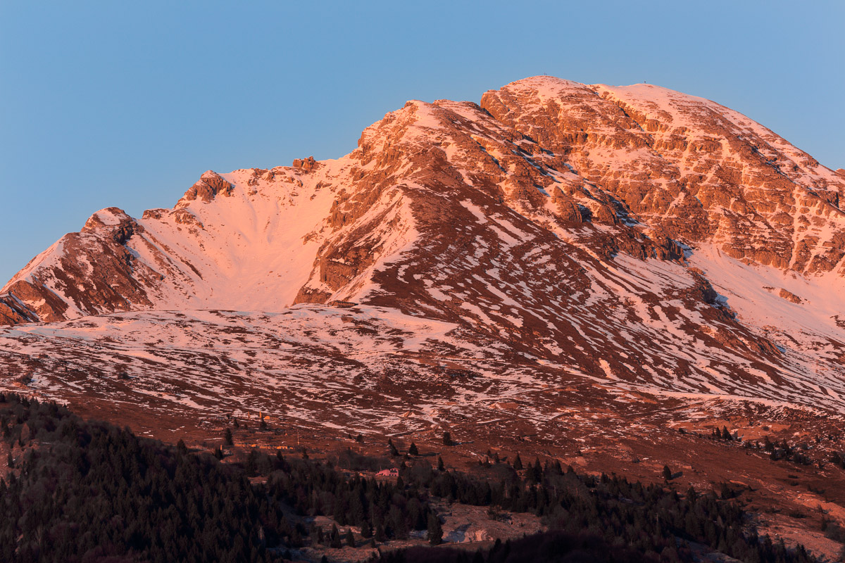 Tramonto invernale sul Pizzo Arera