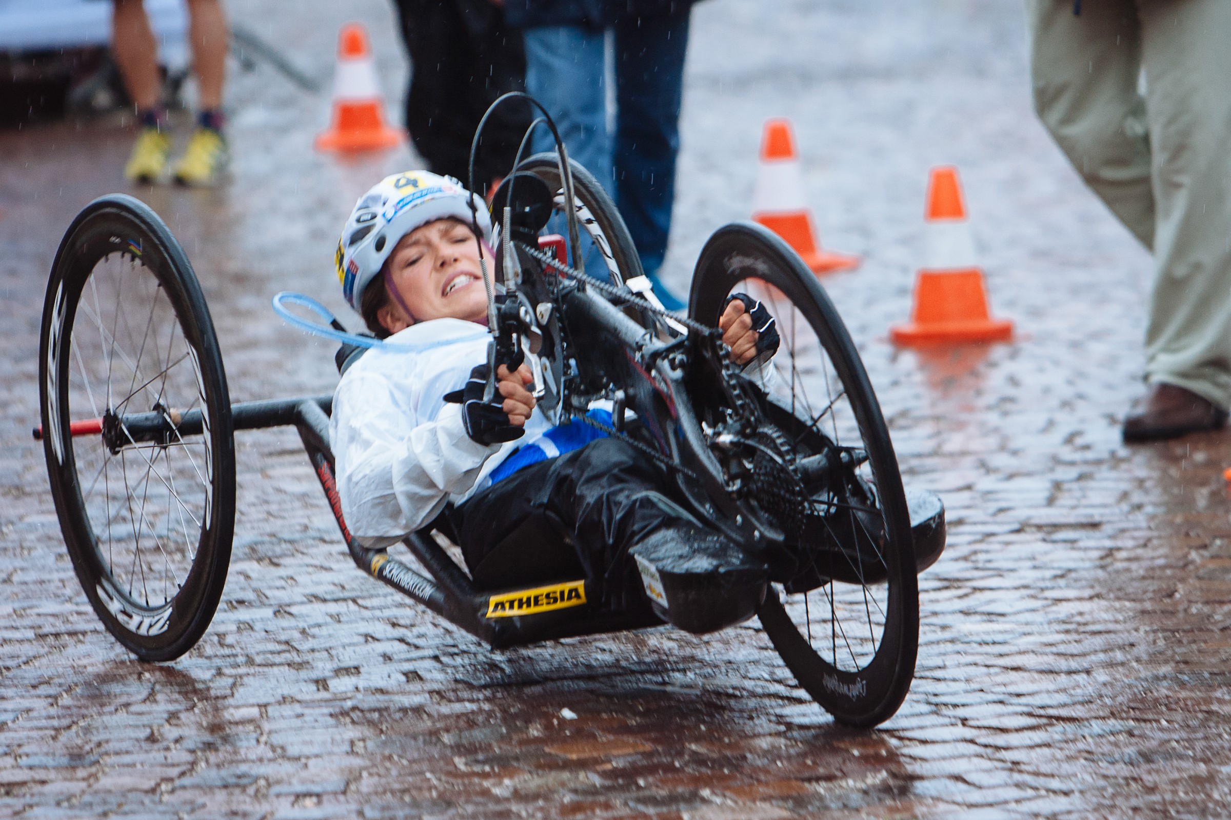 Paracycling - World Cup - Claudia in the rain