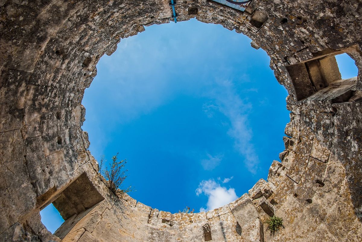 The sky around the tower